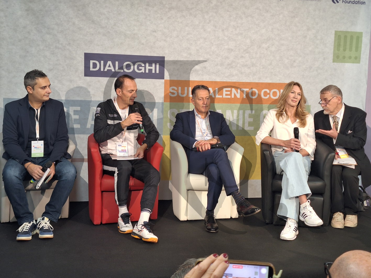 L'intervento di Simone Bongiovanni con Mauro Gola e Steffi Graf in conferenza stampa